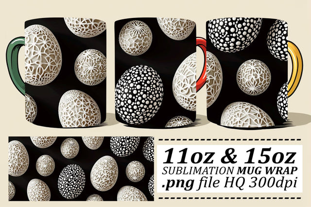 Vibrant Easter Egg Hunt Mugs | Spring Sublimation 11oz 15oz Sublimation afrosvg 