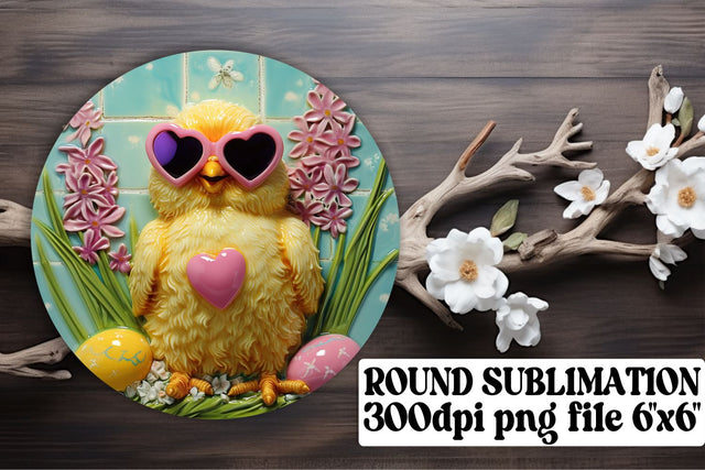 Vibrant Easter Joy Sublimation Assortment - Circle, Keychain, Coaster Sublimation afrosvg 