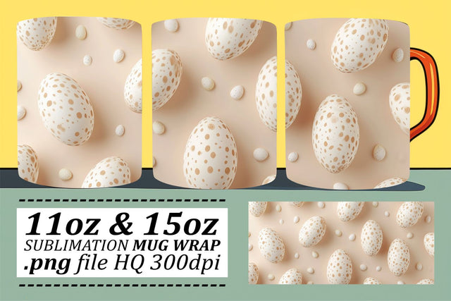 Vibrant Easter Pattern Cups | Spring Sublimation 11oz 15oz Sublimation afrosvg 
