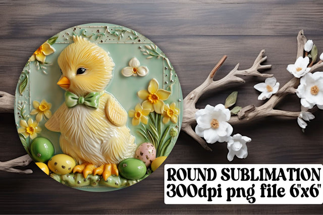 Vibrant Easter Trio Sublimation Set - Circle, Keychain, Coaster Sublimation afrosvg 