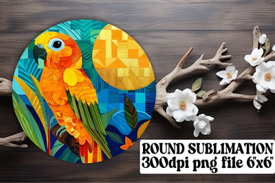 Vibrant Feathered Friends Circle Designs Sublimation afrosvg 