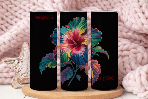Vibrant Floral 20oz Tumbler Wrap Sublimation DesignSVG 
