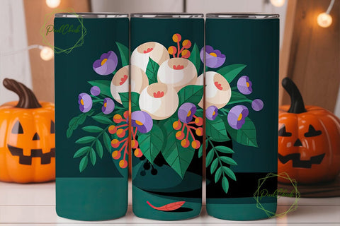 Vibrant Floral 20oz Tumbler Wrap Sublimation PixelChick 