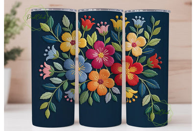 Vibrant Floral 20oz Tumbler Wrap Sublimation PixelChick 