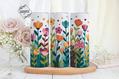 Vibrant Floral 20oz Tumbler Wrap Sublimation sassyprint 