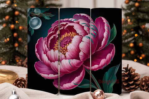 Vibrant Floral Bloom 20oz Tumbler Wrap Sublimation DesignSVG 