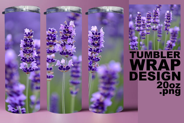 Vibrant Floral Fantasy 3D Tumbler Wrap - Sublimation 20oz Sublimation afrosvg 