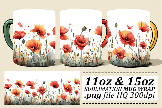 Vibrant Floral Fantasy Mug Pattern Art Sublimation afrosvg 