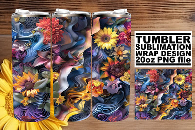 Vibrant Floral Splash: Energize with a burst of floral hues Sublimation afrosvg 