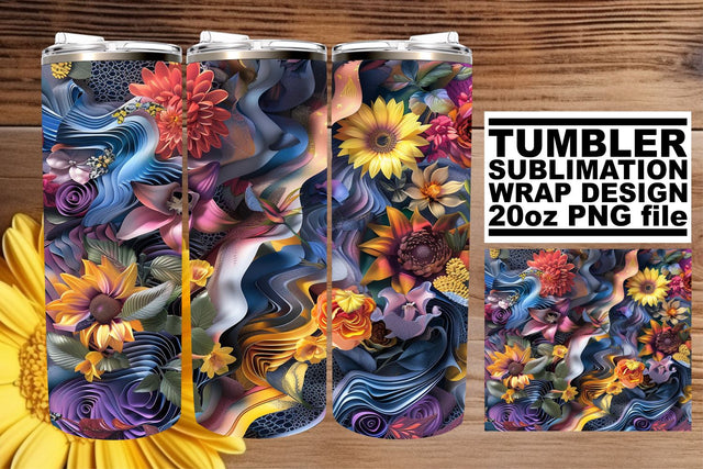 Vibrant Floral Splash: Energize with a burst of floral hues Sublimation afrosvg 