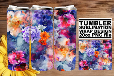 Vibrant Floral Symphony 20oz: Symphony of vibrant florals Sublimation afrosvg 