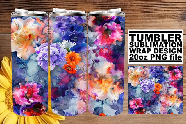 Vibrant Floral Symphony 20oz: Symphony of vibrant florals Sublimation afrosvg 