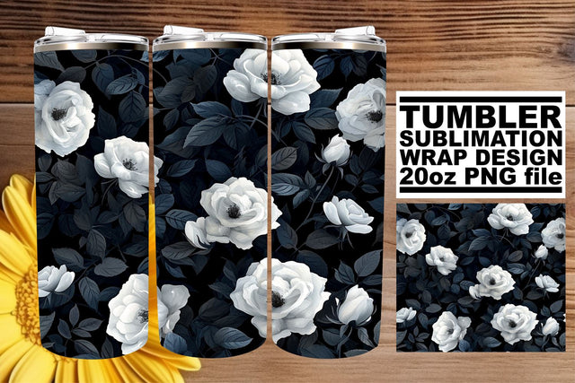 Vibrant Floral Tumbler Wrap - Sublimation 20oz Sublimation afrosvg 