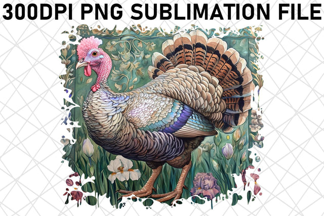 Vibrant Flowered Barnyard Critter Art Sublimation afrosvg 