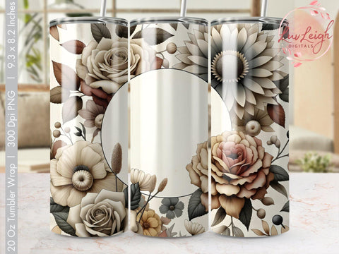 Vibrant Flowers Tumbler wrap Sublimation PNG Sublimation Luvleigh Digitals 