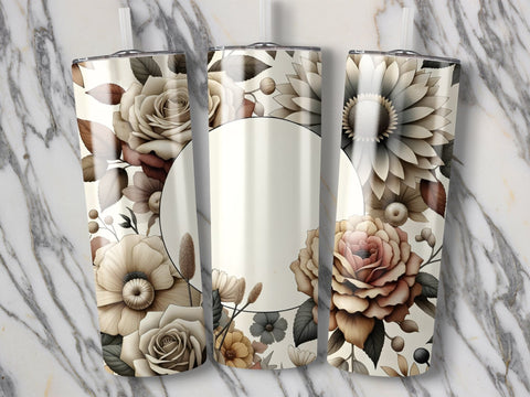 Vibrant Flowers Tumbler wrap Sublimation PNG Sublimation Luvleigh Digitals 