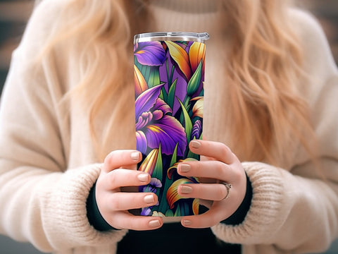 Vibrant Flowers Tumbler wrap sublimation PNG Sublimation Luvleigh Digitals 