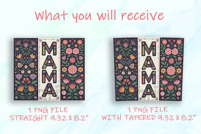 Vibrant Folk Art Mama 20oz Tumbler Wrap Sublimation DesignSVG 