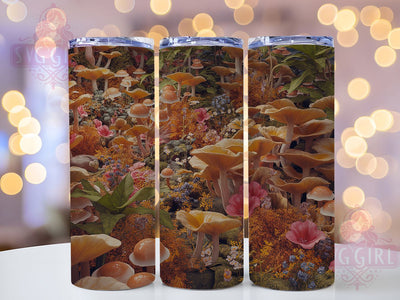 Vibrant Forest Mushroom 20oz Tumbler, Forest Cup Wrap, Psychedelic Mushroom Design, Sublimation Tumbler Wrap, 20Oz Tumbler Design, Artistic Forest Cup, Colorful Mushroom Wrap Sublimation SvggirlplusArt 
