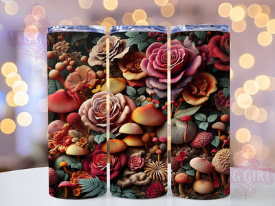 Vibrant Forest Mushroom 20oz Tumbler, Forest Cup Wrap, Psychedelic Mushroom Design, Sublimation Tumbler Wrap, 20Oz Tumbler Design, Artistic Forest Cup, Colorful Mushroom Wrap Sublimation SvggirlplusArt 