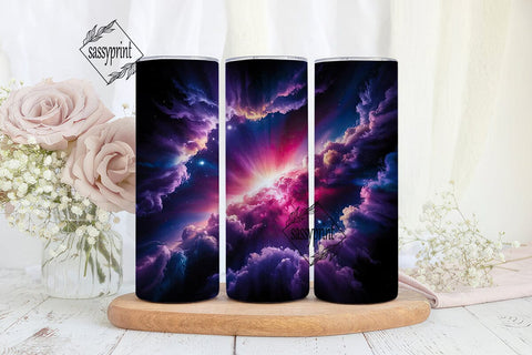 Vibrant Galaxy Nebula Cosmic Tumbler Sublimation sassyprint 
