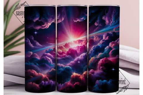 Vibrant Galaxy Nebula Cosmic Tumbler Sublimation sassyprint 