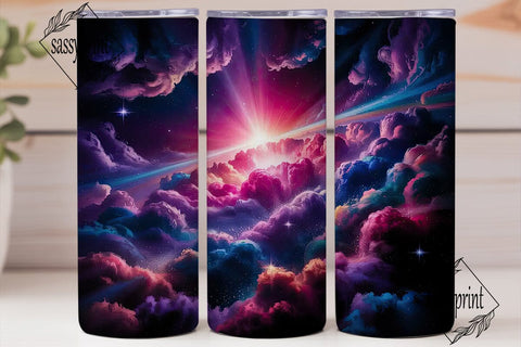 Vibrant Galaxy Nebula Cosmic Tumbler Sublimation sassyprint 