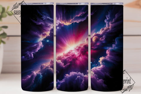 Vibrant Galaxy Nebula Cosmic Tumbler Sublimation sassyprint 