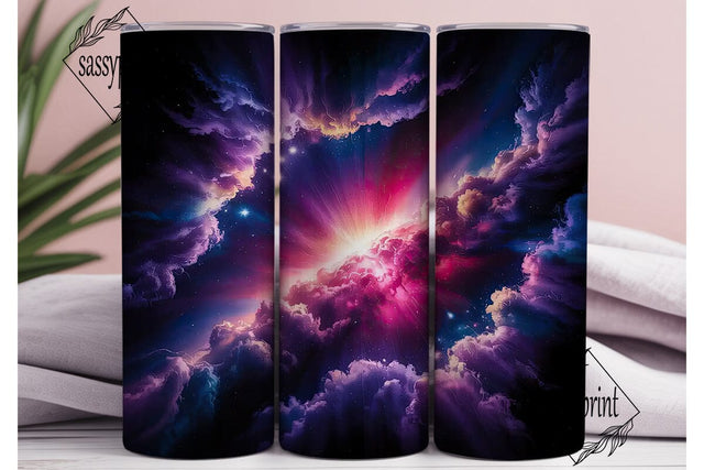 Vibrant Galaxy Nebula Cosmic Tumbler Sublimation sassyprint 