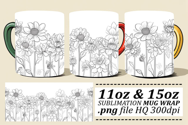 Vibrant Garden Oasis Mug Sublimation Sublimation afrosvg 