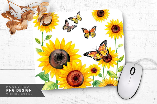 Vibrant Garden Whimsy Mousepad Design Sublimation Regulrcrative 
