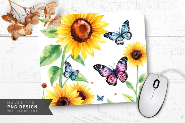 Vibrant Garden Whimsy Mousepad Sublimation Regulrcrative 