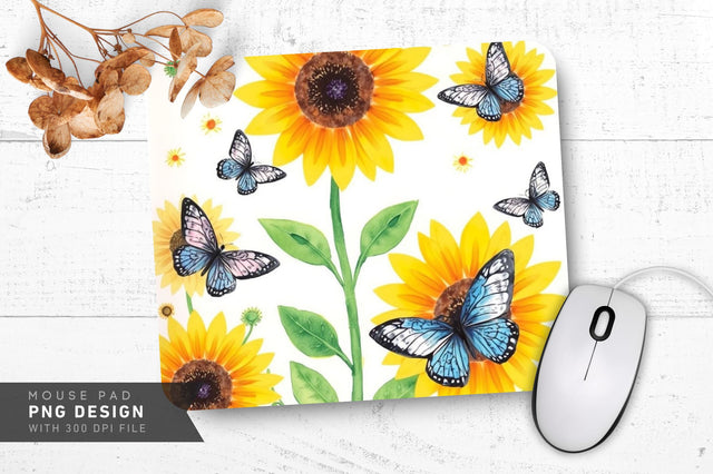 Vibrant Garden Whimsy Mousepad Sublimation Regulrcrative 