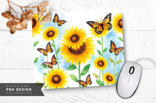 Vibrant Garden Whimsy Mousepad Sublimation Regulrcrative 