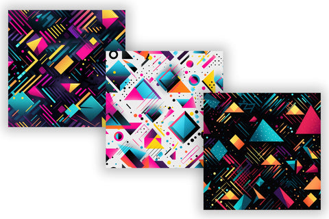 vibrant geometric patterns, retro patterns, hippie patterns Sublimation FloridPrintables 