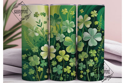 Vibrant Glossy Clover Field 20oz Tumbler Sublimation sassyprint 