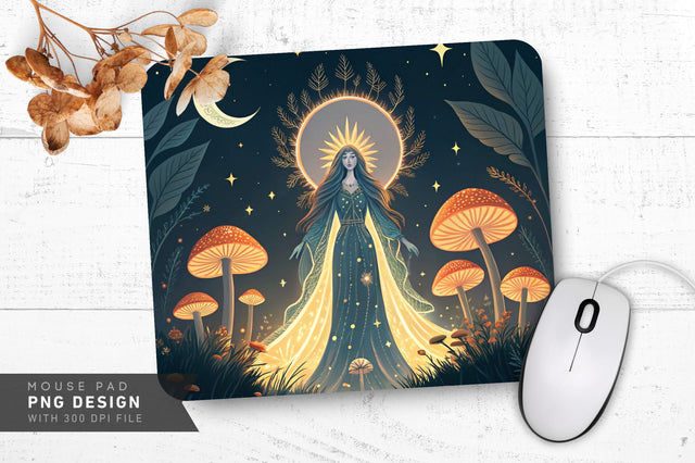 Vibrant Goddess Fantasy Mousepad Sublimation Regulrcrative 