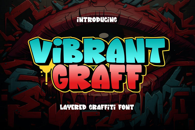 Vibrant Graff - Layered Graffiti Font Font Mozzatype 