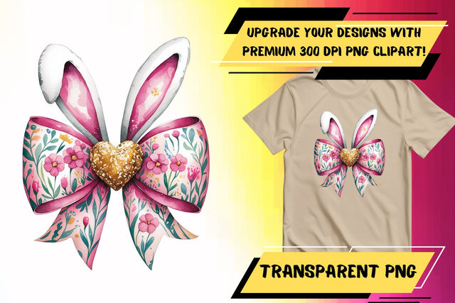 Vibrant graphics, perfect for sublimation PNG , Easter Bow Sublimation HoodArtCraft 