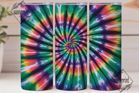 Vibrant Green Purple Swirl 20oz Tumbler Sublimation sassyprint 