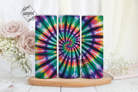 Vibrant Green Purple Swirl 20oz Tumbler Sublimation sassyprint 