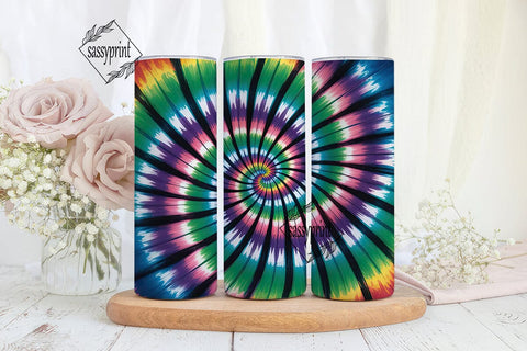Vibrant Green Purple Swirl 20oz Tumbler Sublimation sassyprint 