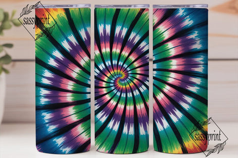Vibrant Green Purple Swirl 20oz Tumbler Sublimation sassyprint 