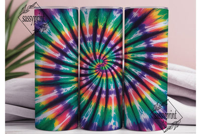 Vibrant Green Purple Swirl 20oz Tumbler Sublimation sassyprint 