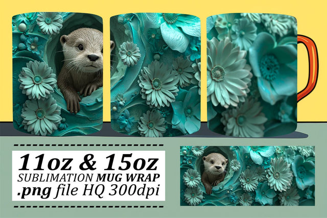 Vibrant Hole-in-Wall Mugs with 3D Animal Designs Sublimation afrosvg 