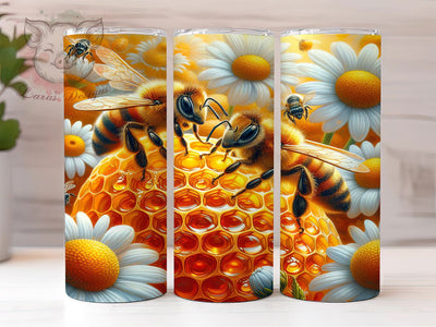 Vibrant Honeycomb Honeybee Tumbler, Honeybee Tumbler Design, Vibrant Honeycomb Wrap, Artistic Bee Wrap, Nature Honey Wrap, Sublimation Design, Trendy Gift Idea Sublimation Lara' s Designs 