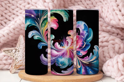 Vibrant Ink Swirls 20oz Tumbler Wrap Sublimation DesignSVG 