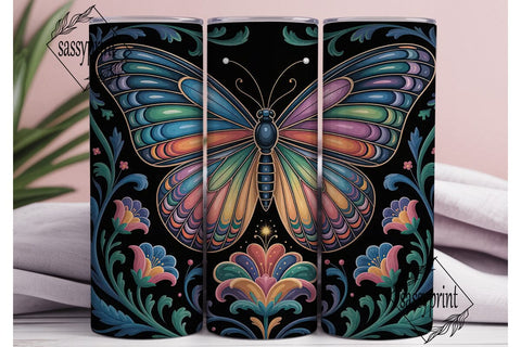 Vibrant Kaleidoscope Butterfly Tumbler Sublimation sassyprint 