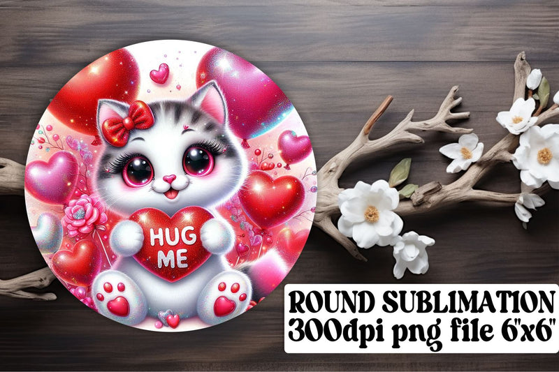 Vibrant keychain PNG files, ideal for round sublimation! , Valentines Sublimation afrosvg 