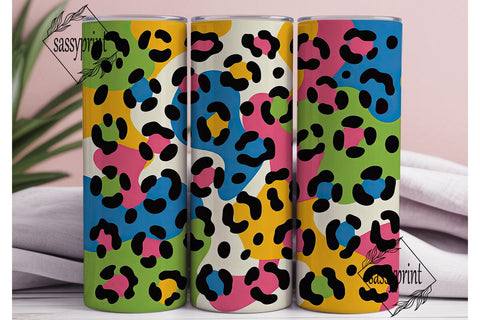 Vibrant Leopard Print Tumbler Wrap PNG Sublimation sassyprint 